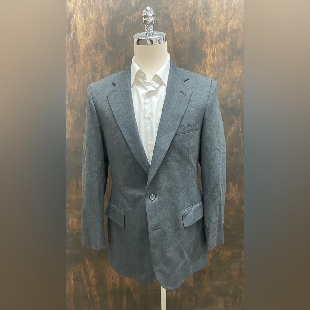 Polo University Club‎ by Ralph Lauren Made in USA Wool Suit Jacket in Gray 42 R